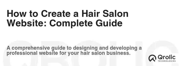 How to Create a Hair Salon Website: Complete Guide How to Create a Hair Salon Website: Complete Guide