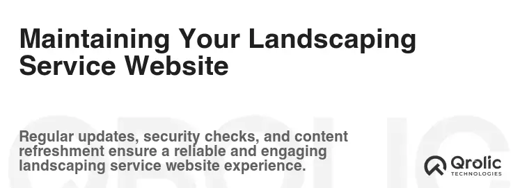 Maintaining Your Landscaping Service Website Maintaining Your Landscaping Service Website
