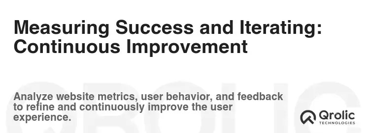 Measuring Success and Iterating: Continuous Improvement Measuring Success and Iterating: Continuous Improvement