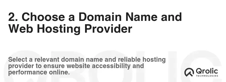 2. Choose a Domain Name and Web Hosting Provider
