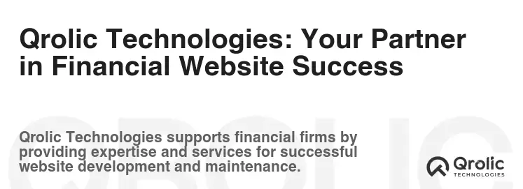 Qrolic Technologies: Your Partner in Financial Website Success