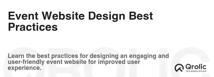 Event Website Design Best Practices Event Website Design Best Practices