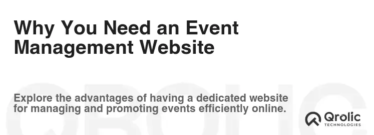 Why You Need an Event Management Website Why You Need an Event Management Website