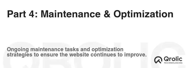 Part 4: Maintenance & Optimization