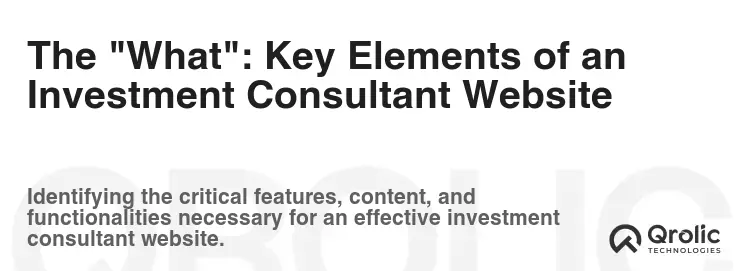 The "What": Key Elements of an Investment Consultant Website