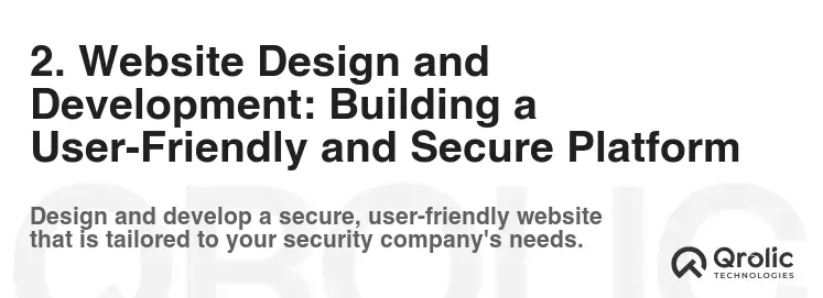 2. Website Design and Development: Building a User-Friendly and Secure Platform