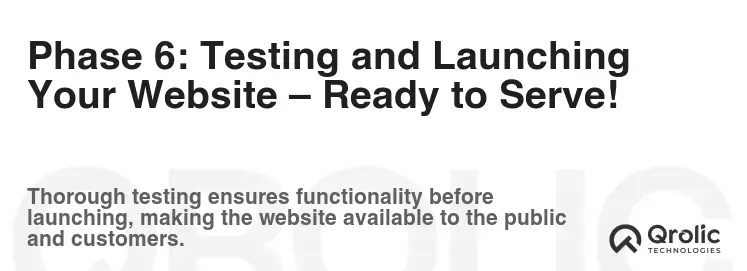 Phase 6: Testing and Launching Your Website – Ready to Serve!
