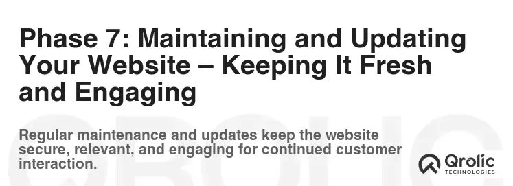 Phase 7: Maintaining and Updating Your Website – Keeping It Fresh and Engaging