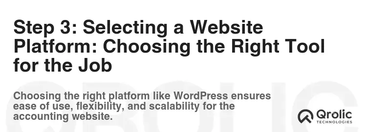 Step 3: Selecting a Website Platform: Choosing the Right Tool for the Job