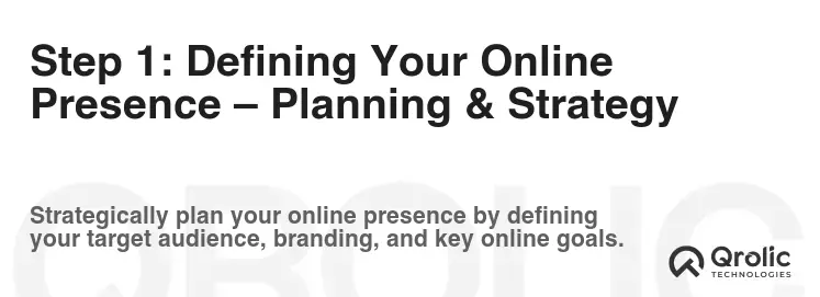 Step 1: Defining Your Online Presence – Planning & Strategy Step 1: Defining Your Online Presence – Planning & Strategy