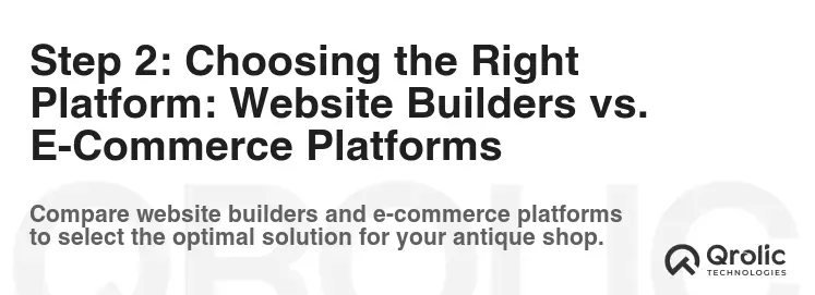 Step 2: Choosing the Right Platform: Website Builders vs. E-Commerce Platforms Step 2: Choosing the Right Platform: Website Builders vs. E-Commerce Platforms
