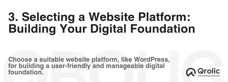 3. Selecting a Website Platform: Building Your Digital Foundation 3. Selecting a Website Platform: Building Your Digital Foundation