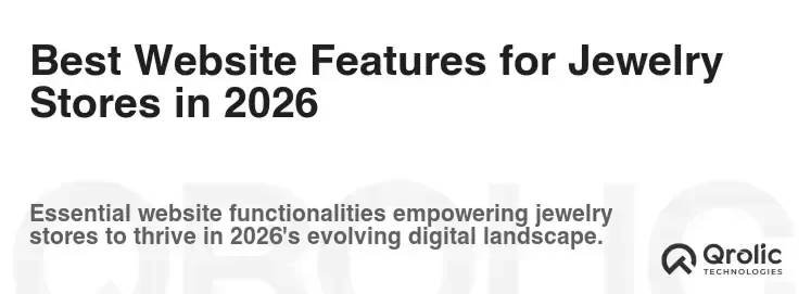 jewelry store website features