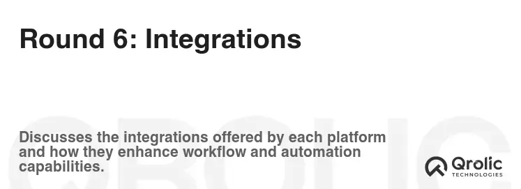 Round 6: Integrations