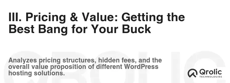 III. Pricing & Value: Getting the Best Bang for Your Buck