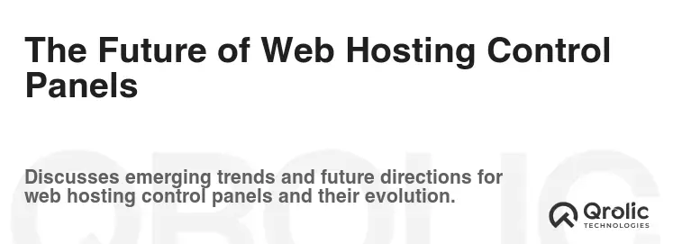 The Future of Web Hosting Control Panels