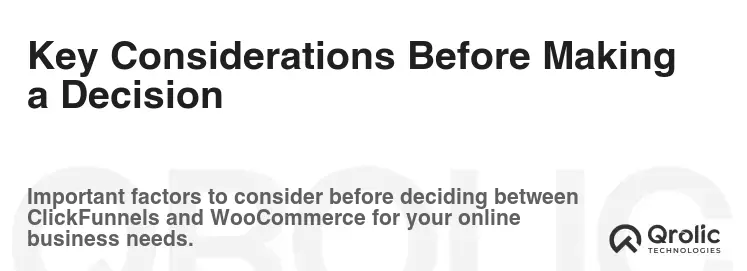 Key Considerations Before Making a Decision Key Considerations Before Making a Decision