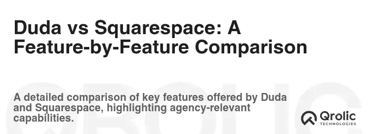 Duda vs Squarespace: A Feature-by-Feature Comparison