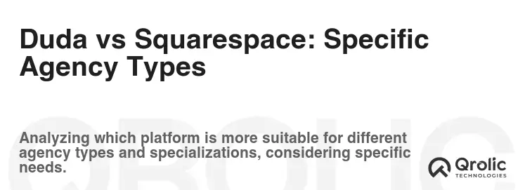 Duda vs Squarespace: Specific Agency Types