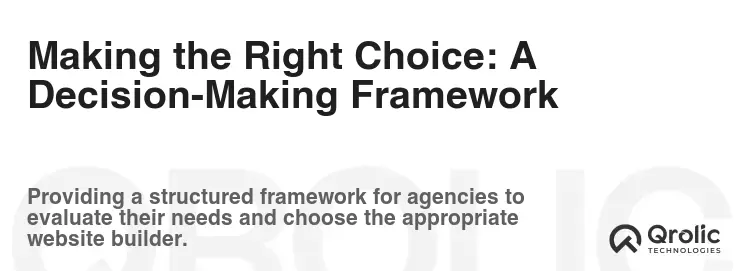 Making the Right Choice: A Decision-Making Framework