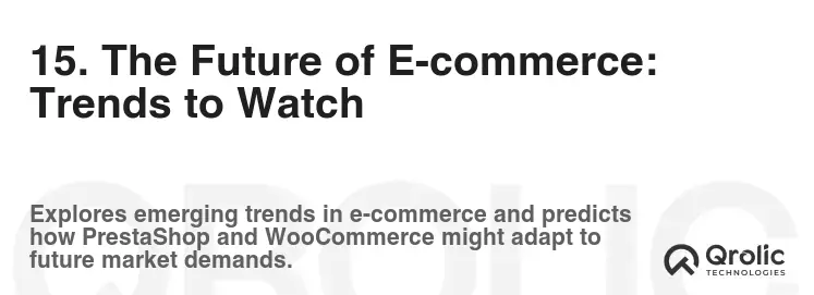 15. The Future of E-commerce: Trends to Watch
