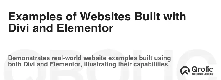 Examples of Websites Built with Divi and Elementor