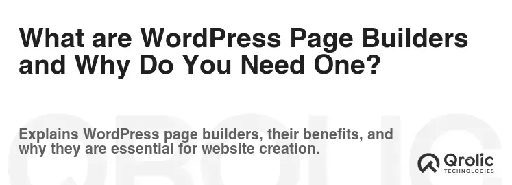 What are WordPress Page Builders and Why Do You Need One?