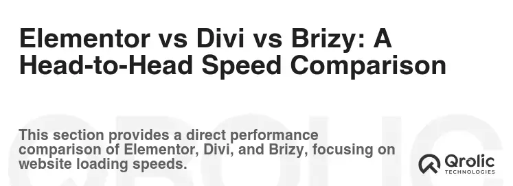 Elementor vs Divi vs Brizy: A Head-to-Head Speed Comparison