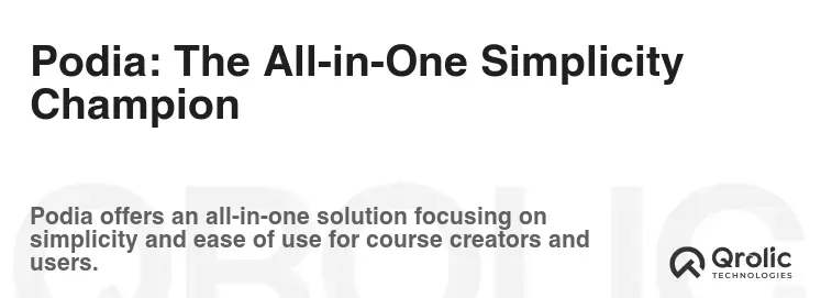 Podia: The All-in-One Simplicity Champion