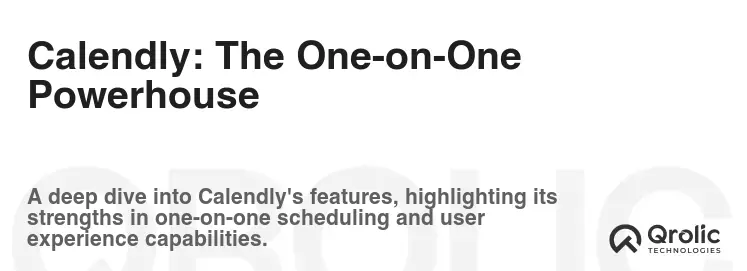 Calendly: The One-on-One Powerhouse