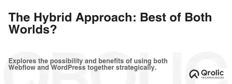 The Hybrid Approach: Best of Both Worlds?