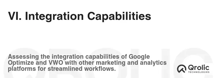 VI. Integration Capabilities VI. Integration Capabilities