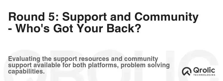 Round 5: Support and Community - Who's Got Your Back? Round 5: Support and Community - Who's Got Your Back?