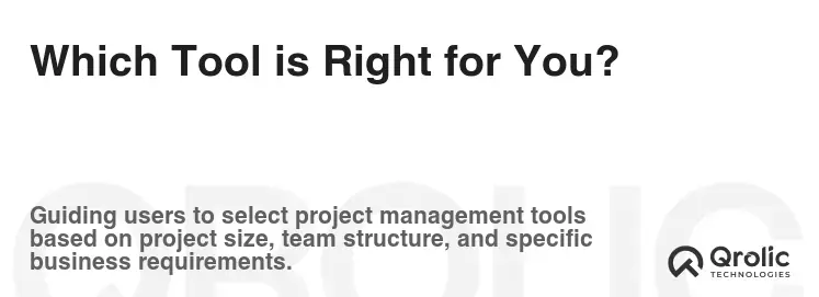 Which Tool is Right for You? Which Tool is Right for You?