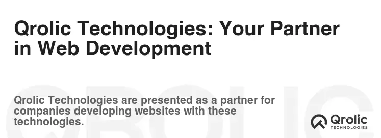 Qrolic Technologies: Your Partner in Web Development
