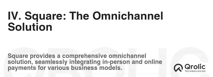 IV. Square: The Omnichannel Solution