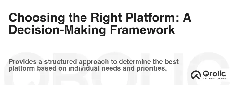 Choosing the Right Platform: A Decision-Making Framework