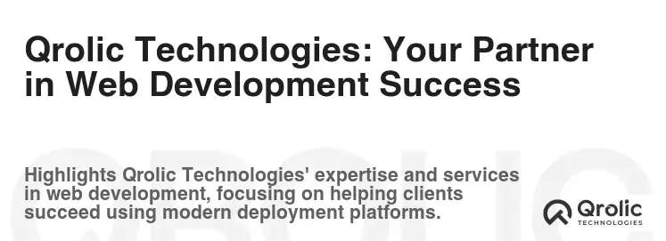 Qrolic Technologies: Your Partner in Web Development Success