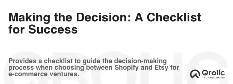 Making the Decision: A Checklist for Success