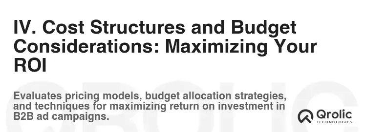 IV. Cost Structures and Budget Considerations: Maximizing Your ROI