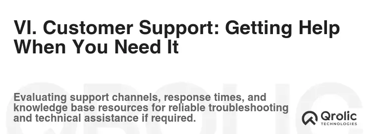 VI. Customer Support: Getting Help When You Need It