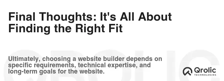 Final Thoughts: It's All About Finding the Right Fit