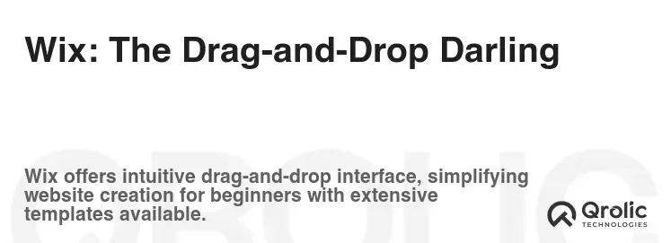 Wix: The Drag-and-Drop Darling