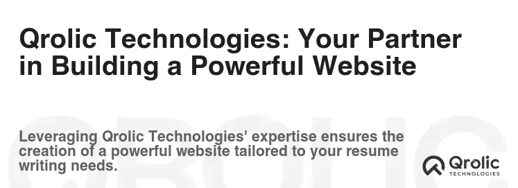 Qrolic Technologies: Your Partner in Building a Powerful Website Qrolic Technologies: Your Partner in Building a Powerful Website