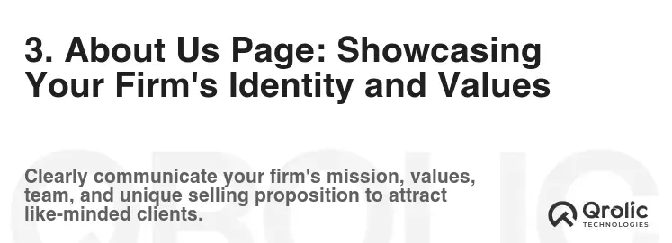 3. About Us Page: Showcasing Your Firm's Identity and Values