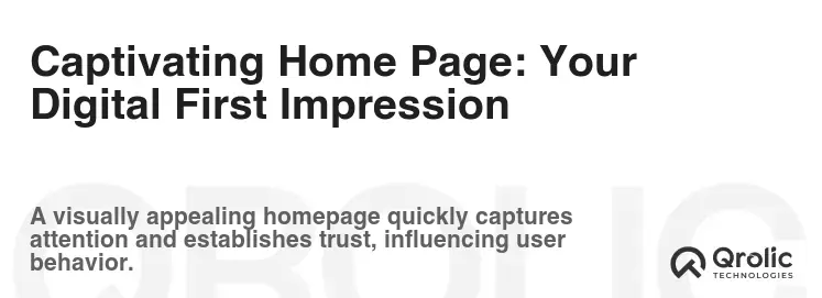 Captivating Home Page: Your Digital First Impression