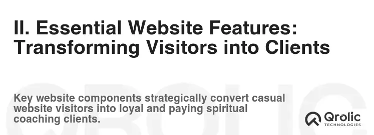 II. Essential Website Features: Transforming Visitors into Clients II. Essential Website Features: Transforming Visitors into Clients
