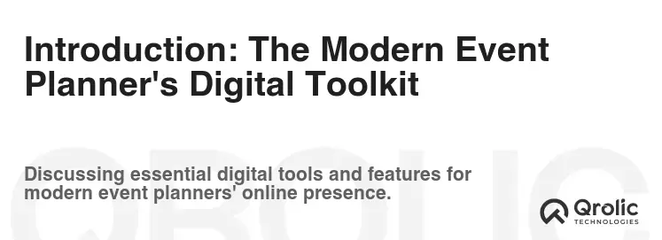 Introduction: The Modern Event Planner's Digital Toolkit