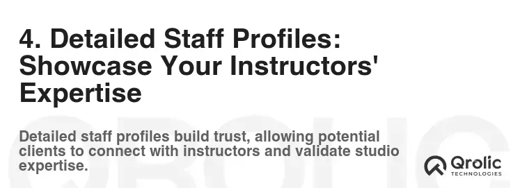 4. Detailed Staff Profiles: Showcase Your Instructors' Expertise