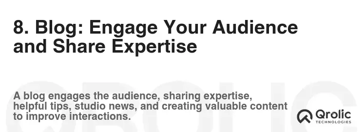 8. Blog: Engage Your Audience and Share Expertise